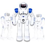Vindany Intelligente RC Roboter Spielzeug Weihnachts-Geburtstagsgeschenk Fernbedienung Geste Steuerung Roboter Kit Programmierung, Singen und Tanzen wiederaufladbare Roboter für Kinder (Blau)