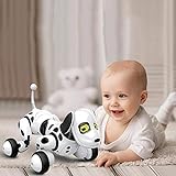 KOBWA Roboter-Roboterhund, Smart Robot Dog, Drahtloser Roboterhund, Gehen, Sprechen, Singen und Mathe für Jungen/Mädchen (Weiß)